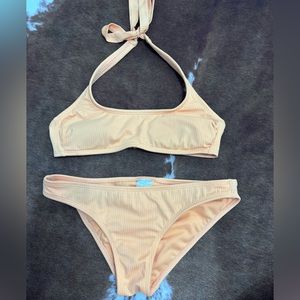 bright orange bikini